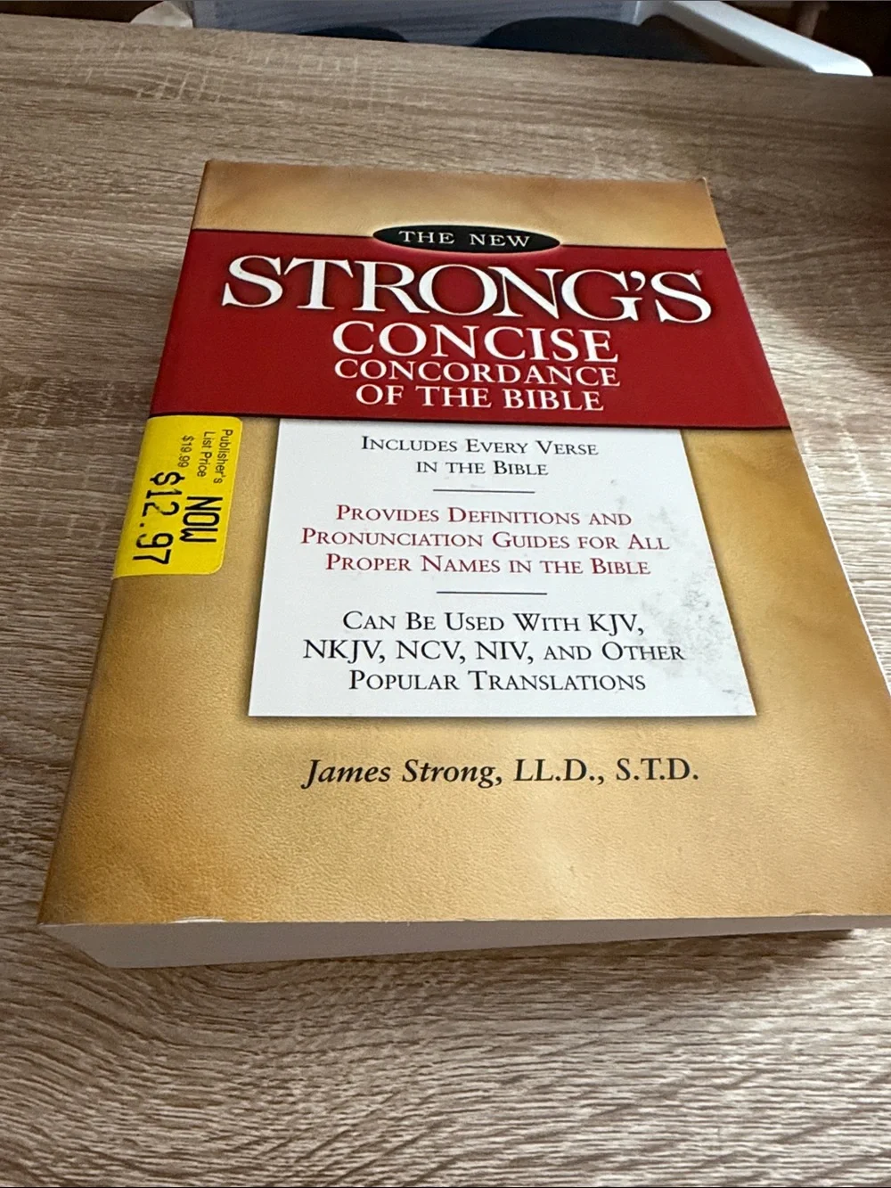 Strong's Concise Concordance of the Bible - Gold and Red